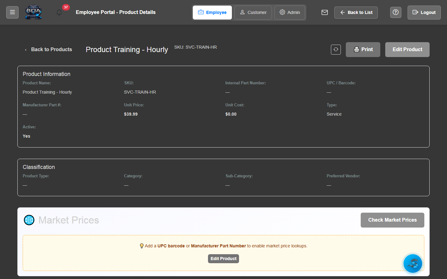 QuickBooks Product Sync