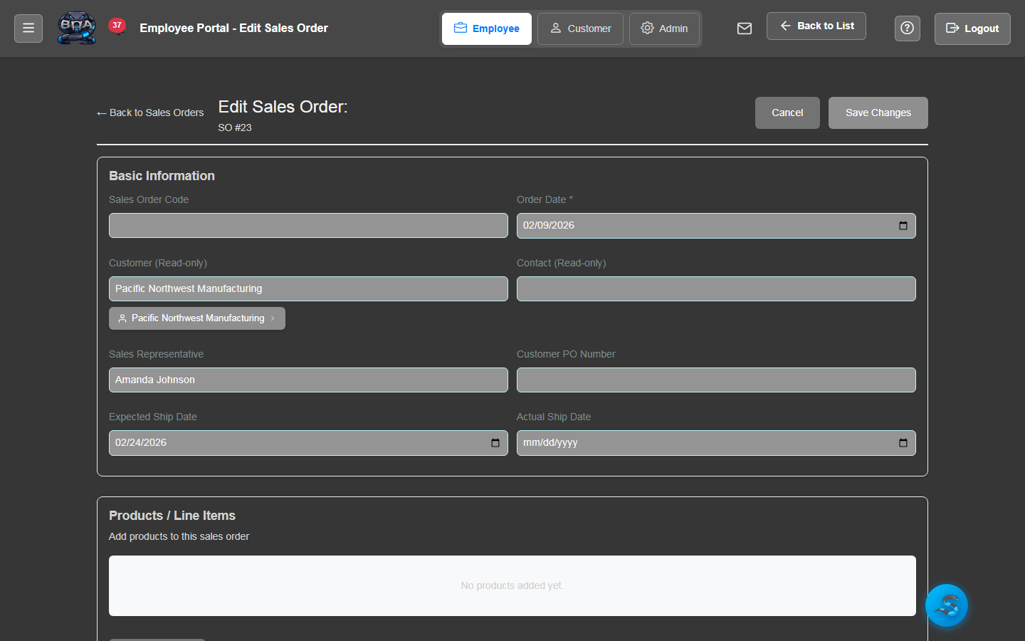 Line Item Management