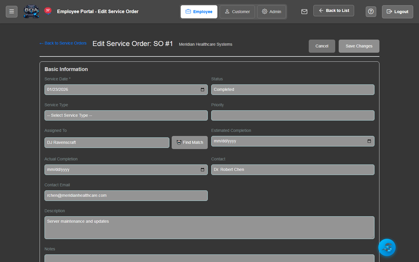 Technician Assignment
